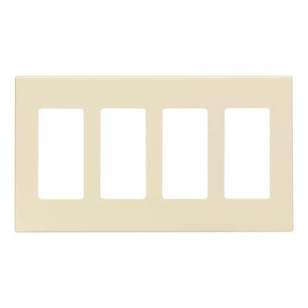 Leviton Leviton Almond 4 gang Polycarbonate Decorator Screwless Wall Plate 1 pk 80312-T